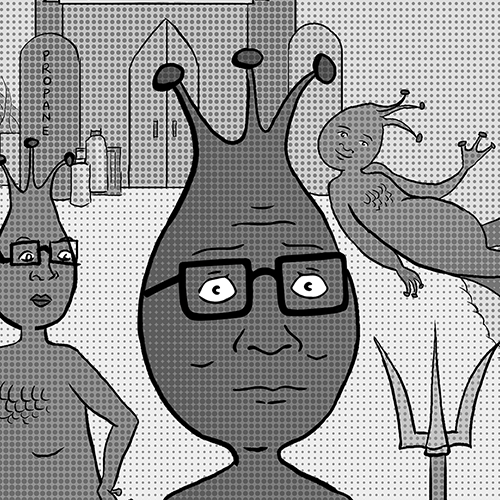 thumbnail illustration of the King of the Hill family as sea monkeys