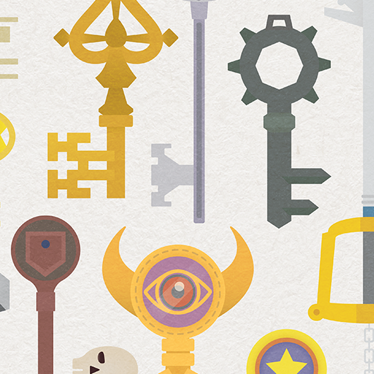 thumbnail illustration of keys from various video games